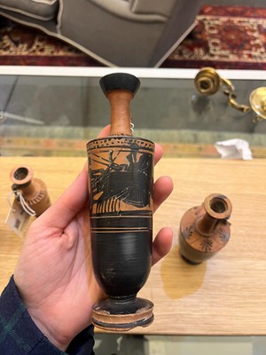 Lot 92 - A group of four Attic pottery lekythoi