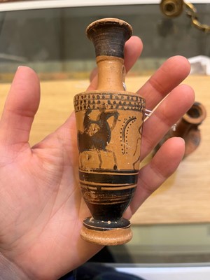 Lot 92 - A group of four Attic pottery lekythoi