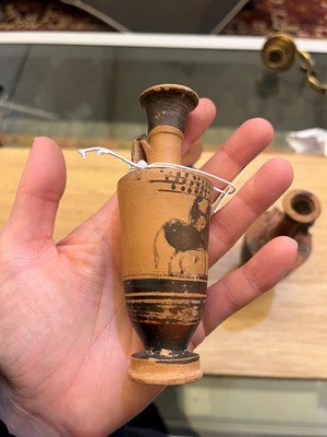 Lot 92 - A group of four Attic pottery lekythoi