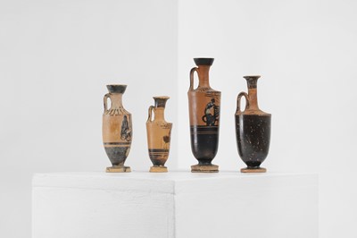 Lot 92 - A group of four Attic pottery lekythoi