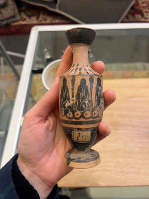 Lot 92 - A group of four Attic pottery lekythoi