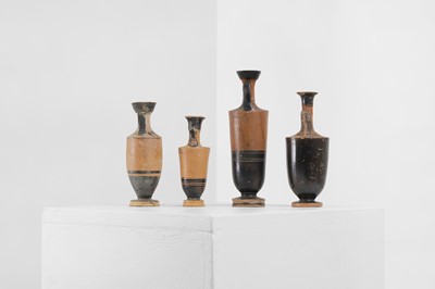 Lot 92 - A group of four Attic pottery lekythoi