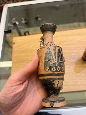Lot 92 - A group of four Attic pottery lekythoi