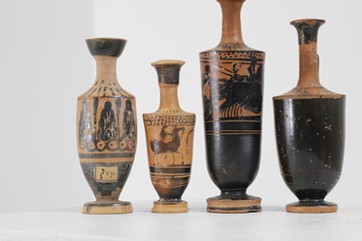 Lot 92 - A group of four Attic pottery lekythoi