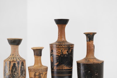 Lot 92 - A group of four Attic pottery lekythoi