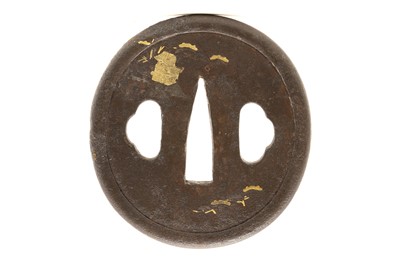 Lot 91 - A Japanese Higo School iron tsuba