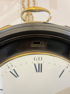 Lot 107 - A George III ebonised cased bracket clock