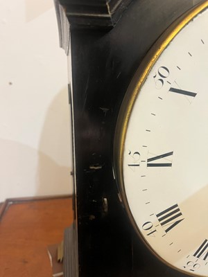 Lot 107 - A George III ebonised cased bracket clock