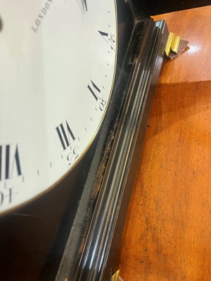 Lot 107 - A George III ebonised cased bracket clock