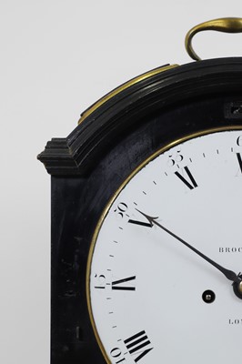 Lot 107 - A George III ebonised cased bracket clock