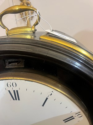 Lot 107 - A George III ebonised cased bracket clock