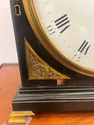 Lot 107 - A George III ebonised cased bracket clock