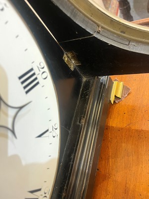 Lot 107 - A George III ebonised cased bracket clock