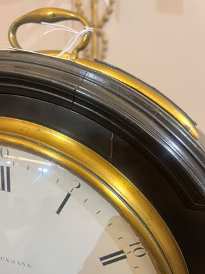 Lot 107 - A George III ebonised cased bracket clock