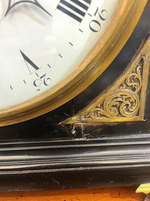 Lot 107 - A George III ebonised cased bracket clock