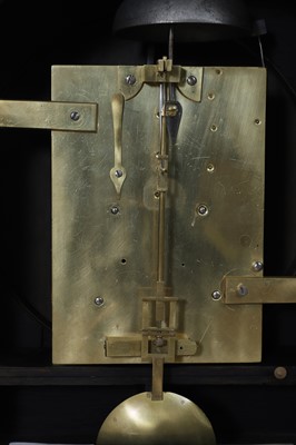 Lot 107 - A George III ebonised cased bracket clock