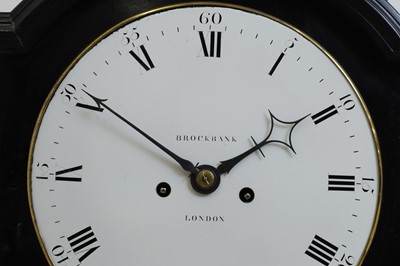 Lot 107 - A George III ebonised cased bracket clock