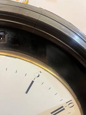 Lot 107 - A George III ebonised cased bracket clock