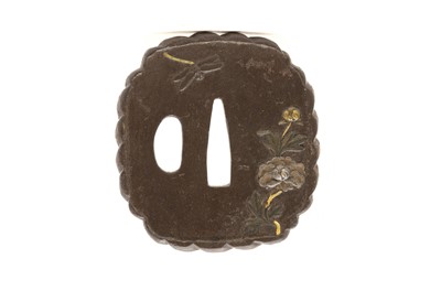 Lot 89 - A Japanese iron tsuba