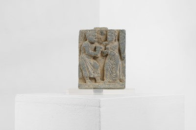 Lot 91 - A Gandaran schist frieze fragment