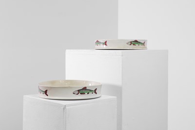 Lot 308 - Two pearlware char dishes