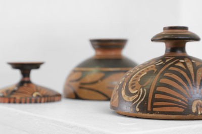 Lot 97 - A group of three Apulian pottery vessels