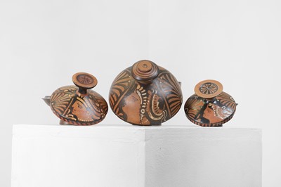 Lot 97 - A group of three Apulian pottery vessels