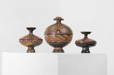 Lot 97 - A group of three Apulian pottery vessels