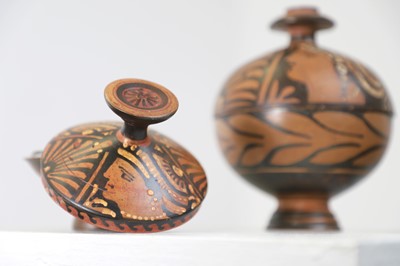 Lot 97 - A group of three Apulian pottery vessels