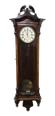 Lot 213 - A rosewood Vienna regulator wall clock
