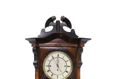 Lot 213 - A rosewood Vienna regulator wall clock