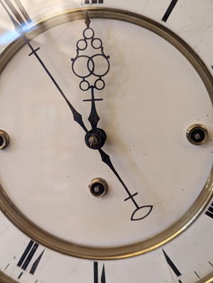 Lot 213 - A rosewood Vienna regulator wall clock
