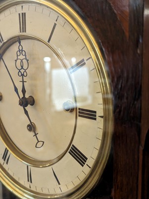 Lot 213 - A rosewood Vienna regulator wall clock