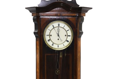 Lot 213 - A rosewood Vienna regulator wall clock