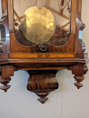 Lot 213 - A rosewood Vienna regulator wall clock