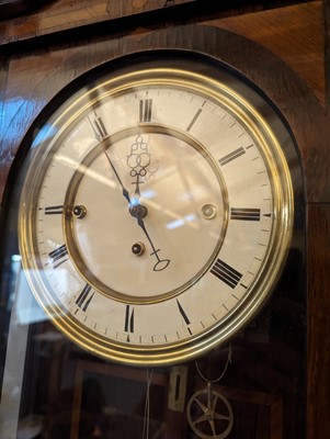 Lot 213 - A rosewood Vienna regulator wall clock