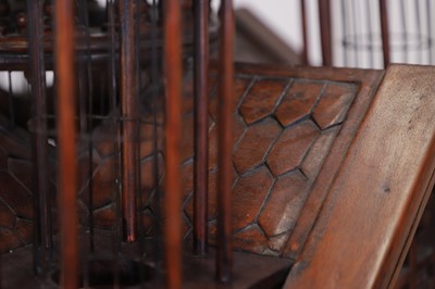 Lot 226 - A stained wooden birdcage