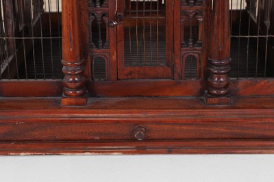 Lot 226 - A stained wooden birdcage
