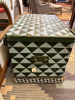 Lot 219 - A painted pine chest