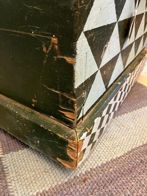Lot 219 - A painted pine chest