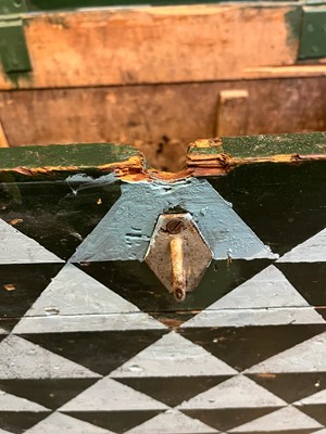 Lot 219 - A painted pine chest