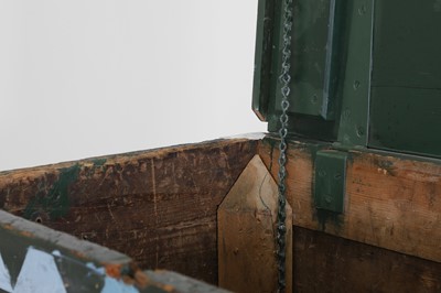 Lot 219 - A painted pine chest