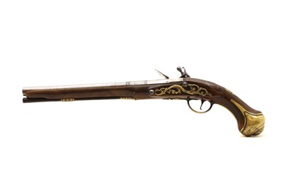 Lot 81 - A flintlock holster pistol