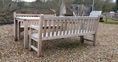 Lot 408 - A Barlow & Tyrie teak garden table