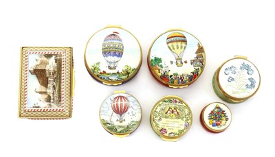 Lot 361 - A group of Halcyon Days enamel boxes