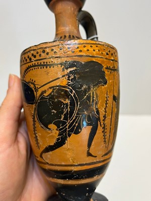 Lot 99 - An Attic black-figured lekythos attributed to the Class of Athens 581