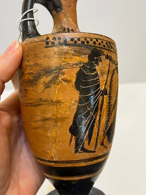 Lot 99 - An Attic black-figured lekythos attributed to the Class of Athens 581