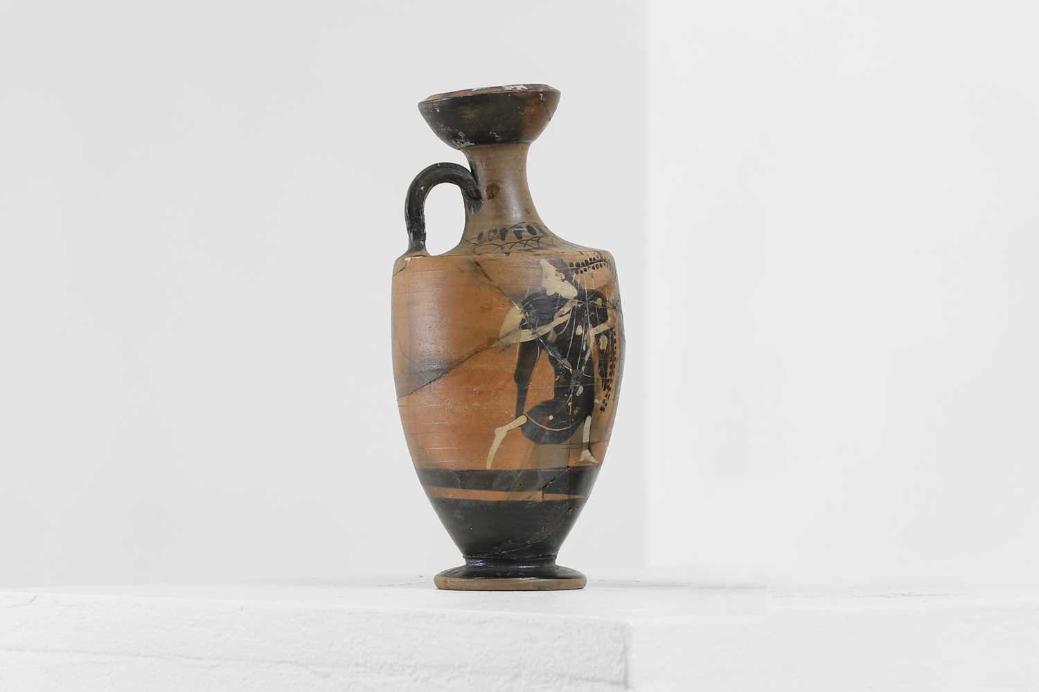 Lot 94 - An Attic black-figured lekythos attributed to the Class of Athens 581