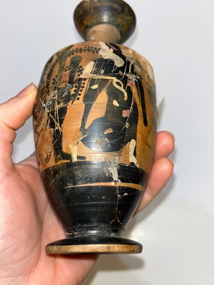 Lot 94 - An Attic black-figured lekythos attributed to the Class of Athens 581