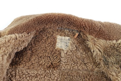 Lot 161 - A WWII Irvin 1943 pattern sheep skin and fleece lined leather flying jacket
